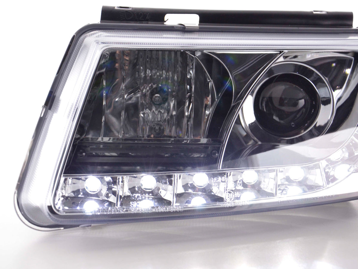 Scheinwerfer Set Daylight LED TFL-Optik VW Passat Typ 3B 97-00 chrom Scheinwerfer Set Daylight LED TFL-Optik VW Passat Typ 3B 97-00 chrom